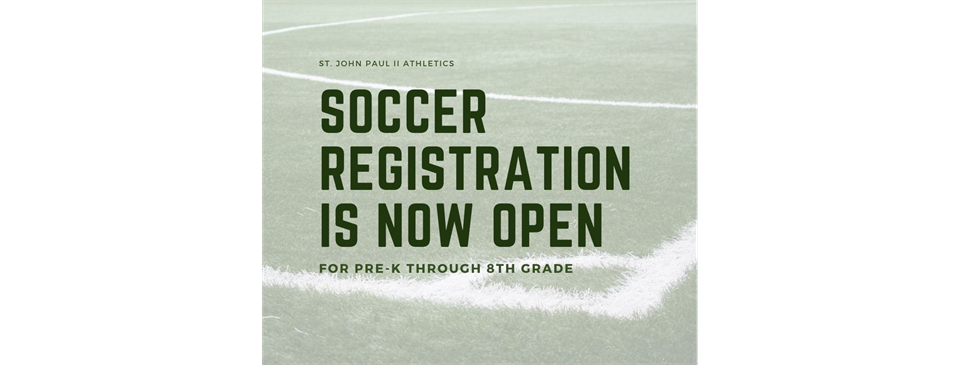Soccer Registration is Open! 
