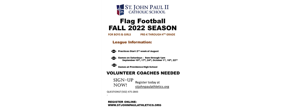 Flag Football Registration is Open! 